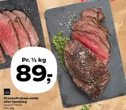 SuperBrugsen Premium okseculotte eller tyndsteg tilbud