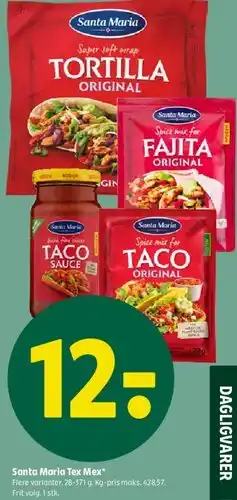 Coop 365 Santa Maria Tex Mex assortment tilbud