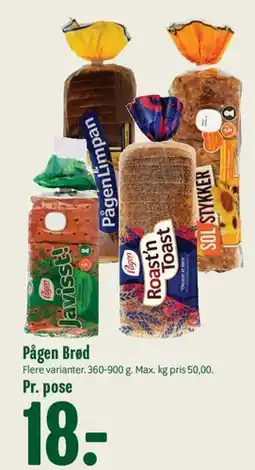 Min Købmand Pågen Brød tilbud