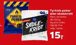 SuperBrugsen Tyrkisk peber eller skolekridt tilbud