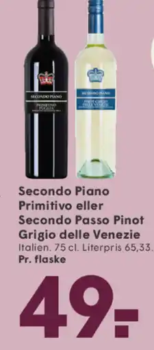 SPAR Secondo Piano Primitivo eller Secondo Passo Pinot Grigio delle Venezie tilbud