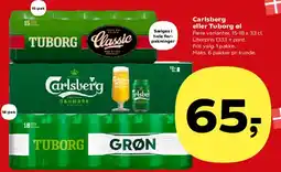 Kvickly Carlsberg eller Tuborg øl tilbud