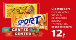 SuperBrugsen Cloetta bars tilbud