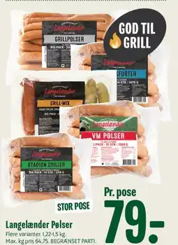 Min Købmand Langelænder Pølser tilbud