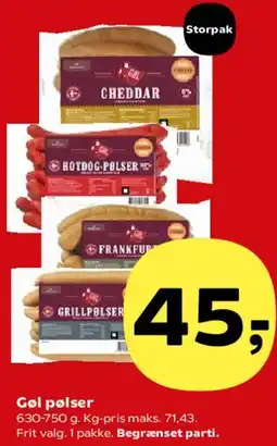 Kvickly Pølser (hotdog, frankfurter, grillpølse m.fl.) tilbud