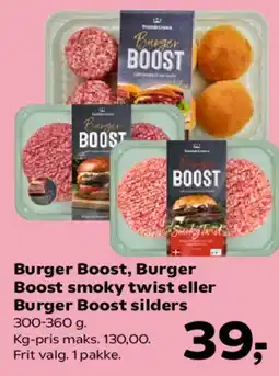 Kvickly Burger Boost (inkl. smoky twist eller sliders) tilbud
