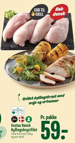 Min Købmand Gestus Dansk Kyllingebrystfilet tilbud