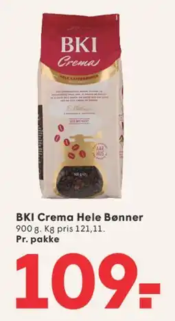 SPAR BKI Crema Hele Bønner tilbud