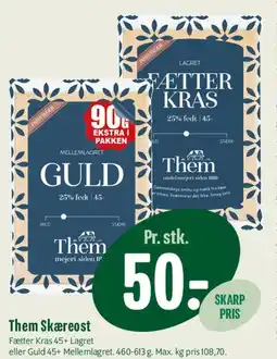 Min Købmand Them Skæreost tilbud