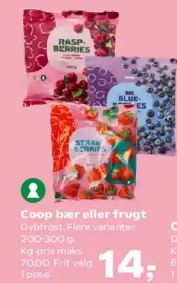 Kvickly Coop bær eller frugt tilbud