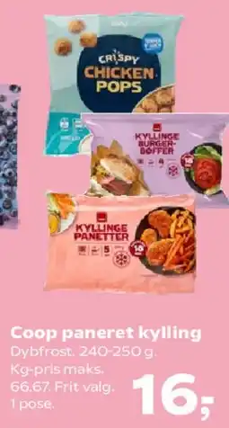 Kvickly Coop paneret kylling tilbud