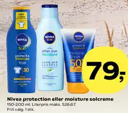 Kvickly Nivea protection eller moisture solcreme tilbud