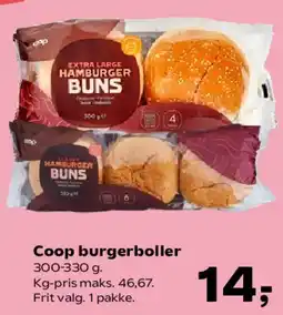 Kvickly Coop burgerboller tilbud