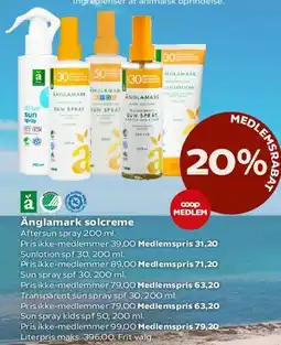 Kvickly Ånglamark solcreme tilbud