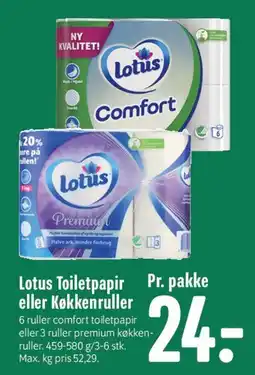 Min Købmand Lotus Toiletpapir eller Køkkenruller tilbud