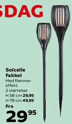 Kvickly Solcelle spyd med blomst tilbud