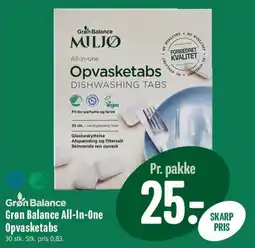Min Købmand Grøn Balance All-In-One Opvasketabs tilbud