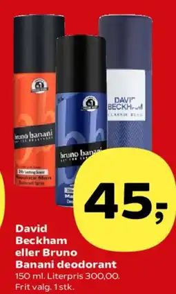 Kvickly David Beckham eller Bruno Banani deodorant tilbud