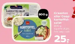 Kvickly Graasten eller Coop kartoffelsalat tilbud