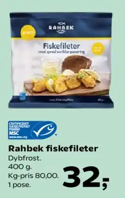 Kvickly Rahbek fiskefileter tilbud