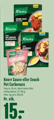 Min Købmand Knorr Sauce eller Snack Pot Carbonara tilbud