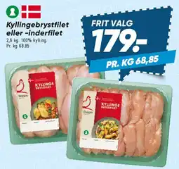 Bilka Kyllingebrystfilet eller -inderfilet tilbud