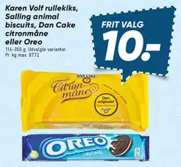 Bilka Karen Volf rullekiks, Dan Cake citronmåne eller Oreo tilbud