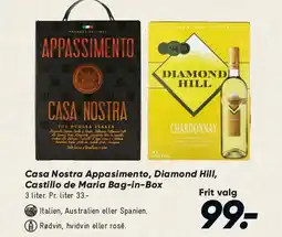 Bilka Casa Nostra Appassimento / Diamond Hill / Castillo de Maria - Bag-in-Box tilbud
