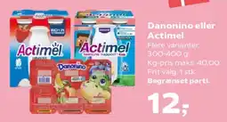 Kvickly Danonino eller Actimel tilbud