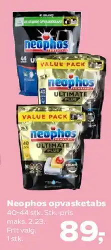 Kvickly Neophos opvasketabs tilbud