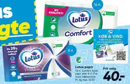 Bilka Lotus toiletpapir / køkkenrulle tilbud