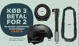 Kvickly KØB 3 BETAL FOR 2 - udvalgt cykeltilbehør tilbud