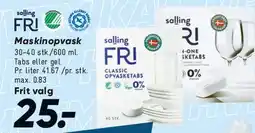 Bilka Maskinopvask tilbud