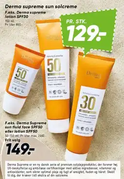 Bilka Derma Supreme sun solcreme tilbud