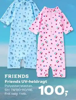 Kvickly Friends UV-heldragt tilbud