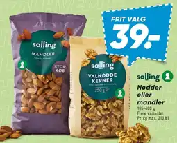 Bilka Salling nødder / mandler / valnøddekerner tilbud