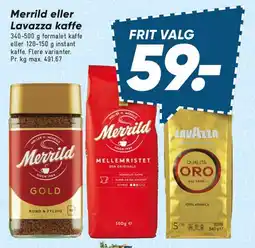 Bilka Merrild eller Lavazza kaffe tilbud