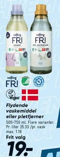 Bilka Flydende vaskemiddel eller pletfjerner (FRI) tilbud