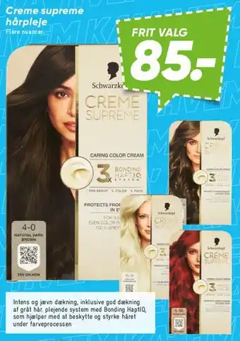 Bilka Schwarzkopf Creme Supreme (hårfarve) tilbud