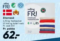 Bilka Salling FRI vaskepulver tilbud