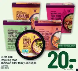 REMA 1000 Inspiring food Thaiboks eller tom yum suppe tilbud
