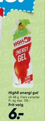 Bilka High5 energy gel tilbud
