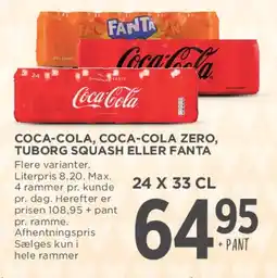 MENY Coca-Cola / Fanta / Tuborg 24 x 33 cl tilbud