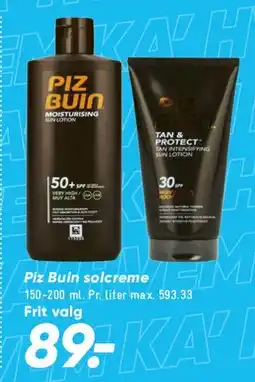 Bilka Piz Buin solcreme tilbud