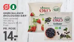 MENY Grøn Balance Økologiske bær tilbud