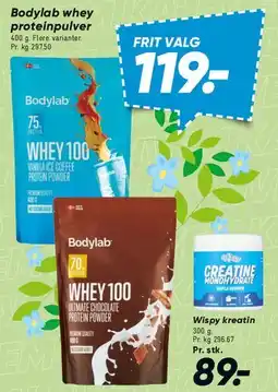 Bilka Bodylab whey proteinpulver tilbud