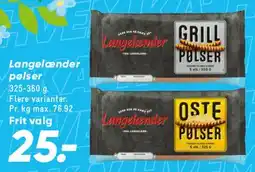 Bilka Langelænder pølser tilbud