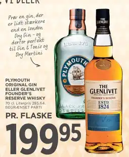 MENY Plymouth Original Gin / The Glenlivet Founder's Reserve Whisky tilbud