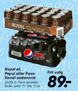Bilka Royal / Pepsi / Faxe Kondi sodavand tilbud