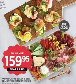 MENY Tapasplatte eller 6 stk. delikatessesmørrebrød tilbud